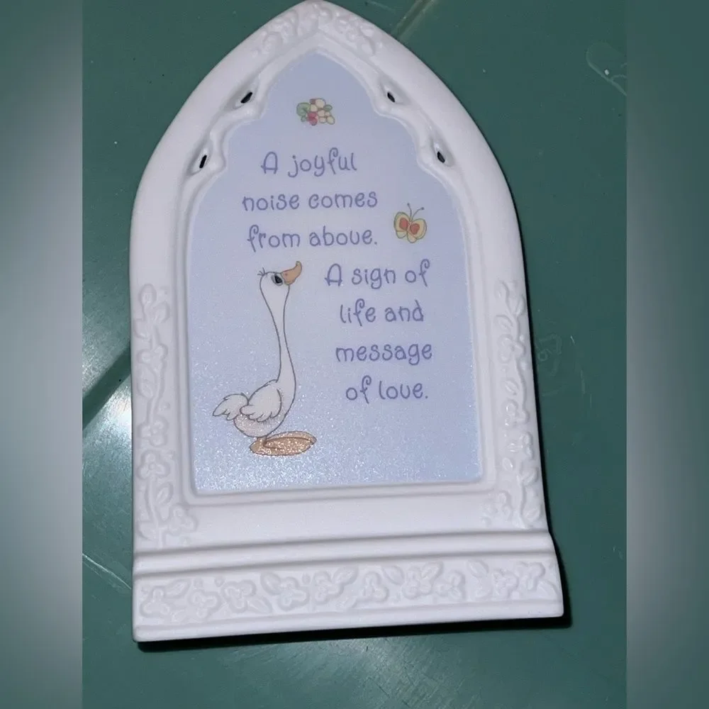 NIB Precious Moments make a joyful noise Standing Plaque 139327